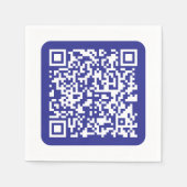 Maak een scanbare QR-code | Bewerkbare donkerblauw Servet (Voorkant)