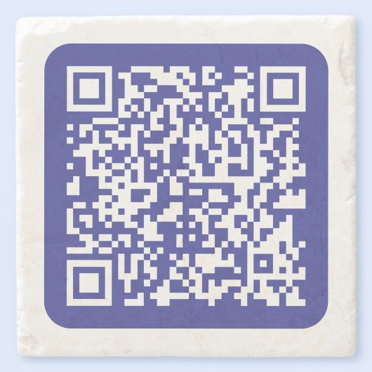 Maak een scanbare QR-code | Bewerkbare donkerblauw Stenen Onderzetter