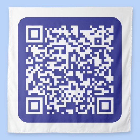 Maak een scanbare QR-code | Bewerkbare donkerblauw Wandkleed