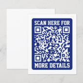 Maak een scanbare QR-code | Marineblauw (bewerkbaa (Voorkant / Achterkant)