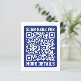 Maak een scanbare QR-code | Marineblauw (bewerkbaa