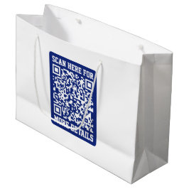 Maak een scanbare QR-code | Marineblauw (bewerkbaa Groot Cadeauzakje