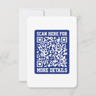 Maak een scanbare QR-code Marineblauw (bewerkbaa Notitiekaartje