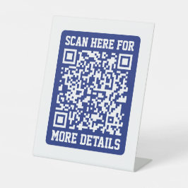 Maak een scanbare QR-code | Marineblauw (bewerkbaa Reclamebord Met Voetstuk