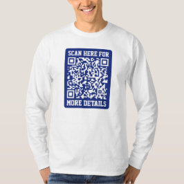 Maak een scanbare QR-code | Marineblauw (bewerkbaa T-shirt