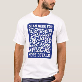 Maak een scanbare QR-code | Marineblauw (bewerkbaa T-shirt