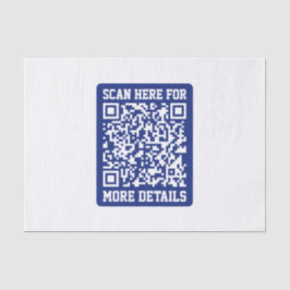 Maak een scanbare QR-code | Marineblauw (bewerkbaa Tissuepapier