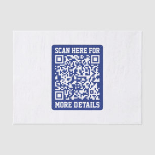 Maak een scanbare QR-code Marineblauw (bewerkbaa Tissuepapier
