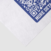 Maak een scanbare QR-code | Marineblauw (bewerkbaa Tissuepapier (Detail)