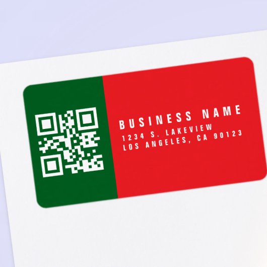 Maak een scanbare QR-code | Modern retouradres Etiket