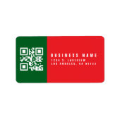 Maak een scanbare QR-code | Modern retouradres Etiket (Voorkant)