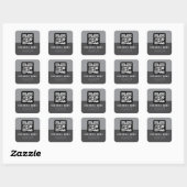Maak een scanbare QR-code | Modern retouradres Vierkante Sticker (Vel)