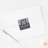 Maak een scanbare QR-code | Modern retouradres Vierkante Sticker (Envelop)