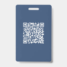 Maak een scanbare QR-code | vervaagde marineblauw  Badge