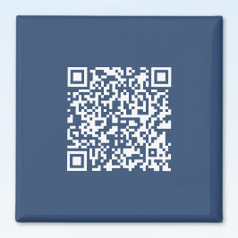 Maak een scanbare QR-code | vervaagde marineblauw  Magneet