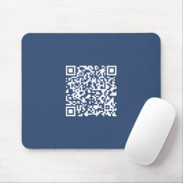 Maak een scanbare QR-code | vervaagde marineblauw  Muismat