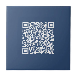 Maak een scanbare QR-code vervaagde marineblauw Tegeltje