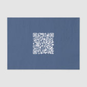 Maak een scanbare QR-code | vervaagde marineblauw Tissuepapier (Voorkant)