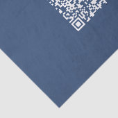 Maak een scanbare QR-code | vervaagde marineblauw Tissuepapier (Detail)