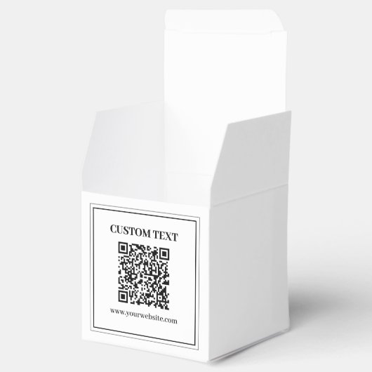 Maak een scanbare QR-code | Zwart & Wit Bedankdoosjes (Geopend)