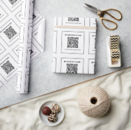 Maak een scanbare QR-code | Zwart & Wit Cadeaupapier
