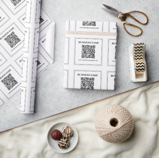 Maak een scanbare QR-code | Zwart & Wit Cadeaupapier (Crafts)