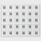 Maak een scanbare QR-code | Zwart & Wit Cadeaupapier (Vlak)