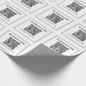Maak een scanbare QR-code | Zwart & Wit Cadeaupapier (Hoek)