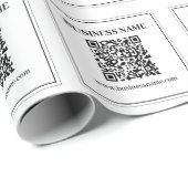 Maak een scanbare QR-code | Zwart & Wit Cadeaupapier (Rol Hoek)