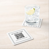 Maak een scanbare QR-code | Zwart & Wit Kartonnen Onderzetters (Insitu)