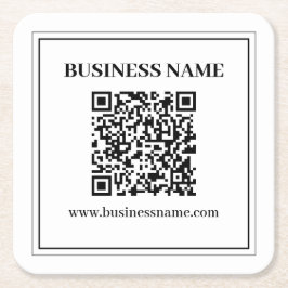 Maak een scanbare QR-code | Zwart & Wit Kartonnen Onderzetters