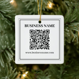 Maak een scanbare QR-code | Zwart & Wit Keramisch Ornament