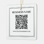 Maak een scanbare QR-code | Zwart & Wit Keramisch Ornament (Links)