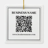 Maak een scanbare QR-code | Zwart & Wit Keramisch Ornament (Achterkant)