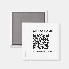 Maak een scanbare QR-code | Zwart & Wit Magneet
