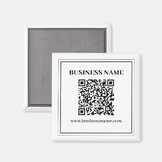 Maak een scanbare QR-code | Zwart & Wit Magneet (Voorkant / Achterkant)