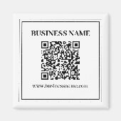 Maak een scanbare QR-code | Zwart & Wit Magneet (Voorkant)