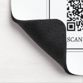Maak een scanbare QR-code | Zwart & Wit Muismat (Hoek)