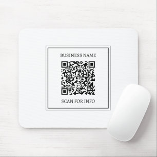 Maak een scanbare QR-code Zwart & Wit Muismat