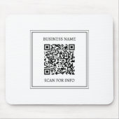 Maak een scanbare QR-code | Zwart & Wit Muismat (Voorkant)