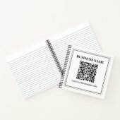 Maak een scanbare QR-code | Zwart & Wit Notitieboek (Binnen)