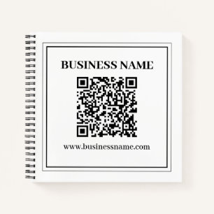 Maak een scanbare QR-code   Zwart & Wit Notitieboek