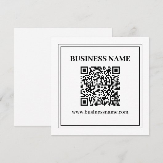 Maak een scanbare QR-code | Zwart & Wit Notitiekaartje (Voorkant / Achterkant)