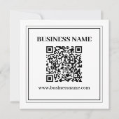 Maak een scanbare QR-code | Zwart & Wit Notitiekaartje (Voorkant)