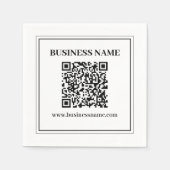 Maak een scanbare QR-code | Zwart & Wit Servet (Voorkant)