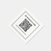 Maak een scanbare QR-code | Zwart & Wit Servet (Hoek)