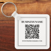 Maak een scanbare QR-code | Zwart & Wit Sleutelhanger (Voorkant)