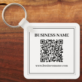 Maak een scanbare QR-code | Zwart & Wit Sleutelhanger