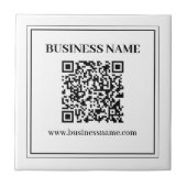 Maak een scanbare QR-code | Zwart & Wit Tegeltje (Voorkant)