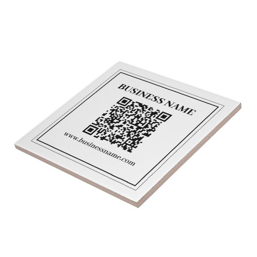 Maak een scanbare QR-code | Zwart & Wit Tegeltje (Zijkant)